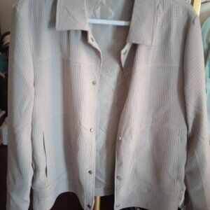 New Men Beige Polyester Jacket 44 inches chest measurement